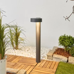 BEGA 77218K3 veilampe rund grafitt 3000K down| Gatebelysning, Pullert Belysning