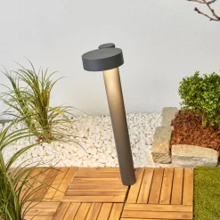 BEGA 77218K3 veilampe rund grafitt 3000K down| Gatebelysning, Pullert Belysning