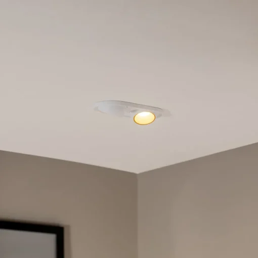 BEGA LED innfelt spot Studio Line, hvit/messing, 2 lyskilder.| Butikkbelysning