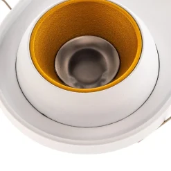 BEGA LED innfelt spot Studio Line, hvit/messing, 2 lyskilder.| Butikkbelysning