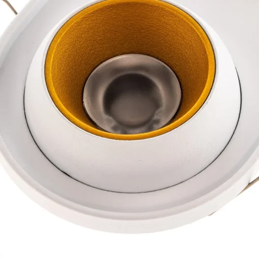 BEGA LED innfelt spot Studio Line, hvit/messing, 2 lyskilder.| Butikkbelysning