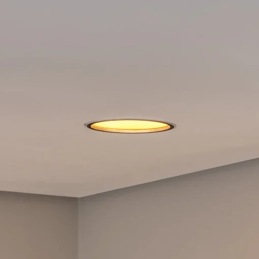 BEGA LED innfelt takspot Studio Line, svart/messing, aluminium| Butikkbelysning