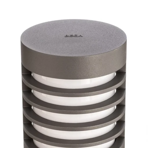 BEGA LED-gatelampe 85061AK3, grå, 3000 K, støpt aluminium| Gatebelysning, Pullert Belysning