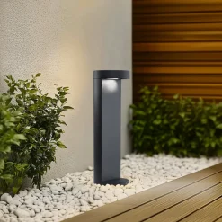 BEGA LED-sokkellampe 84749, grafitt, støpt aluminium, glass| Sokkellamper