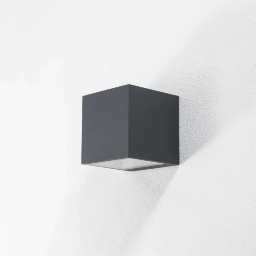 BEGA utendørs vegglampe 24135 K3, grafitt, opp/ned, DALI Online