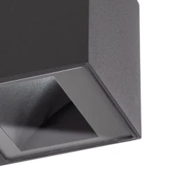 BEGA utendørs vegglampe 24719 K3, grafitt, opp/ned, støpt aluminium Hot