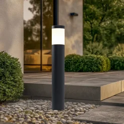 BEGA veilampe 84417 K3, grafitt, 3000 K, støpt aluminium| Gatebelysning, Pullert Belysning