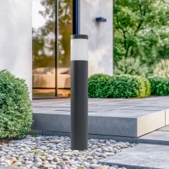 BEGA veilampe 84417 K3, grafitt, 3000 K, støpt aluminium| Gatebelysning, Pullert Belysning