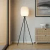 EGLO Belgrave gulvlampe, høyde 141,5 cm, svart/hvit, metall Hot