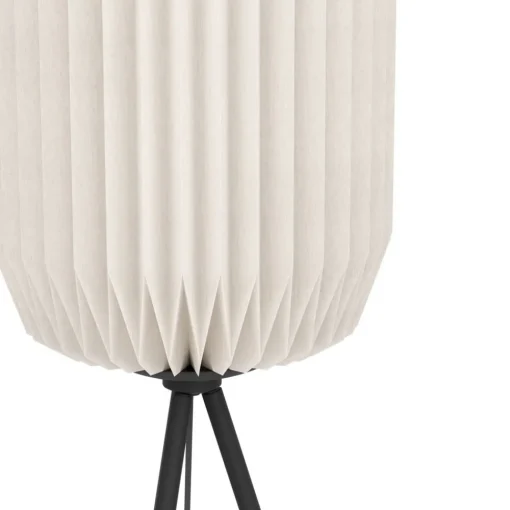 EGLO Belgrave gulvlampe, høyde 141,5 cm, svart/hvit, metall Hot