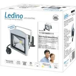 Ledino Benrath LED-spot, antipanikklampe med batteri| Nødlys|Kommersiell Utebelysning