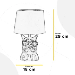 ONLI Biagio bordlampe, svart, keramikk, 29 cm høy, E14| Bordlamper