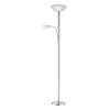 Globo Blade uplight med leselampe, matt nikkel| Gulvlamper
