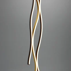 Trio Lighting Blaze LED-gulvlampe med dimmer, CCT, messing