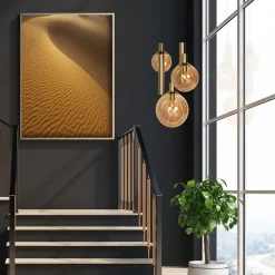 Steinhauer Bollique hengelampe, 5 lyskilder, rund, messing, GU10 + E27| Pendellamper