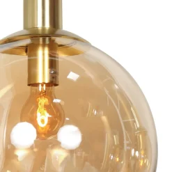 Steinhauer Bollique hengelampe, 5 lyskilder, rund, messing, GU10 + E27| Pendellamper