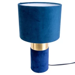 Näve Bordlampe 3189512, tekstilskjerm, blå Outlet