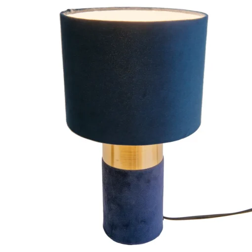 Näve Bordlampe 3189512, tekstilskjerm, blå Outlet