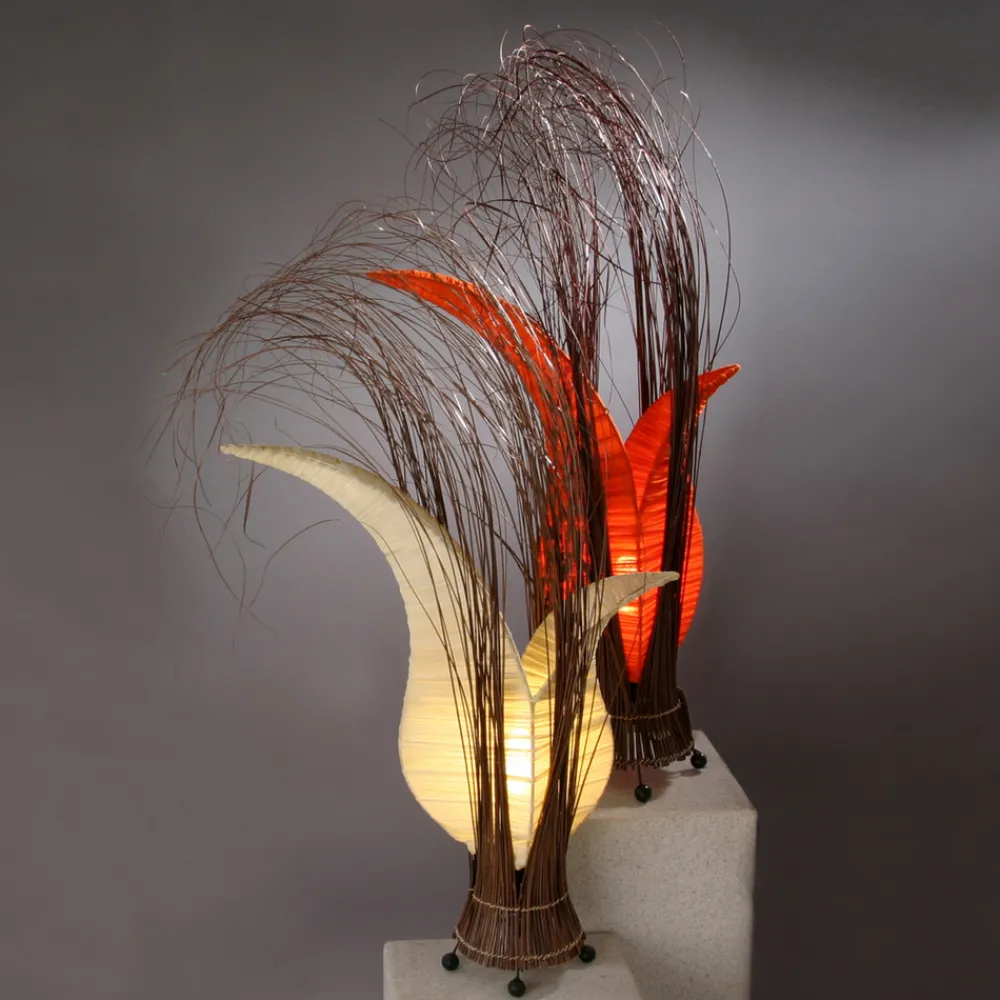 Woru Bordlampe Bunga i blomsterform, oransje Sale