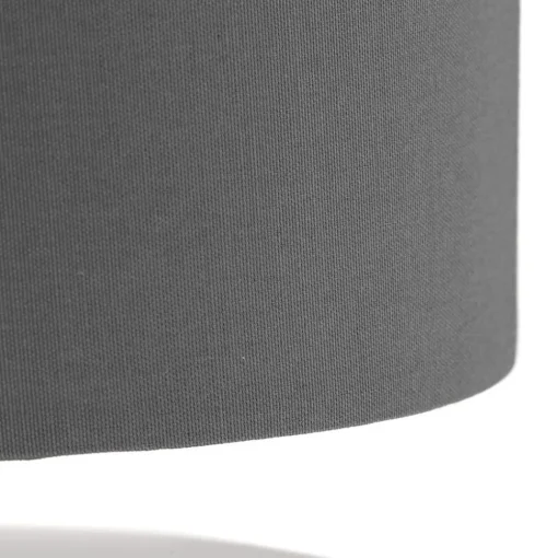 Brilliant Bordlampe Clarie med grå stoffskjerm| Bordlamper