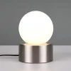 Reality Leuchten Bordlampe Countess, opalglass, metallfot nikkel| Bordlamper