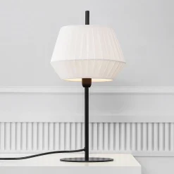 Nordlux Bordlampe Dicte, håndbundet skjerm, hvit Online