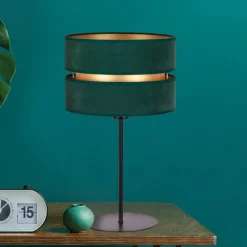 Duolla Bordlampe Duo, grønn/gull, høyde 50 cm| Bordlamper