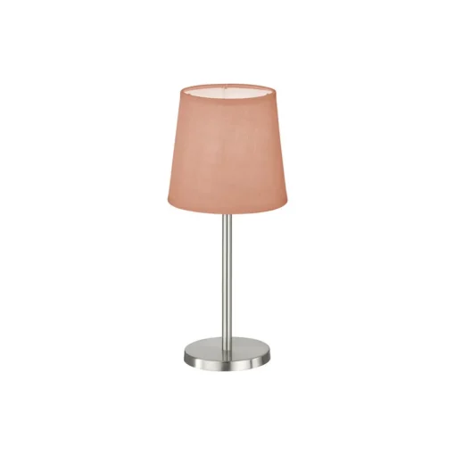 FH Lighting Bordlampe Eve linskjerm nikkel/rosa| Bordlamper