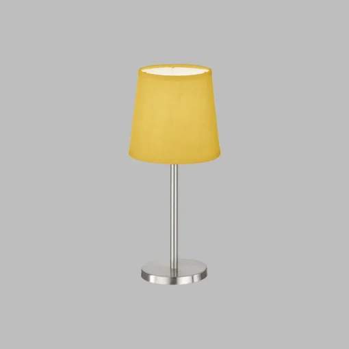 FH Lighting Bordlampe Eve linskjerm, nikkel/gul Hot