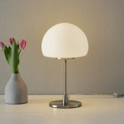 Fabas Luce Bordlampe Gaia Big med berøringsfunksjon, hvit Online