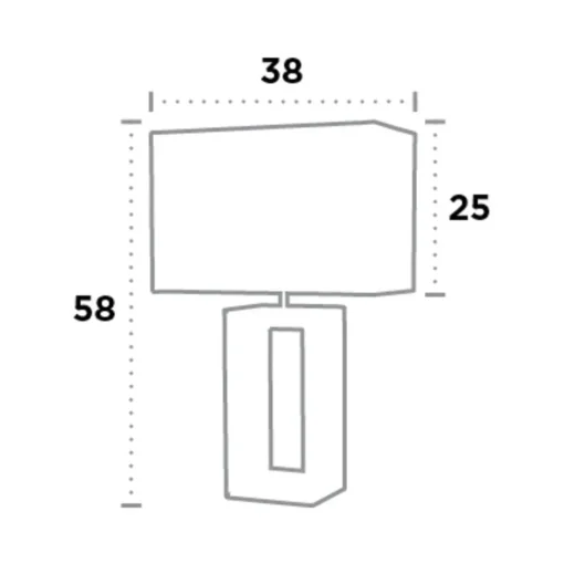 Searchlight Bordlampe i tekstil Mirror, svart Discount