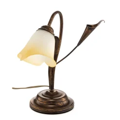 ONLI Bordlampe Lucrezia i bronse med blomsterskjerm Clearance