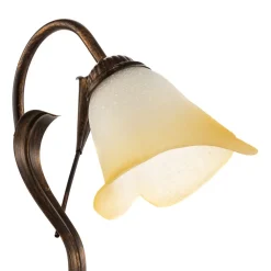 ONLI Bordlampe Lucrezia i bronse med blomsterskjerm Clearance