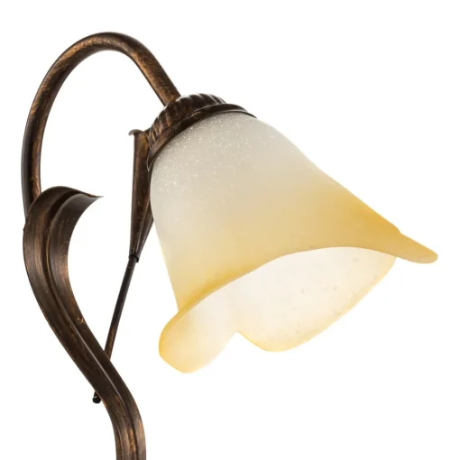 ONLI Bordlampe Lucrezia i bronse med blomsterskjerm Clearance