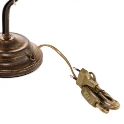 ONLI Bordlampe Lucrezia i bronse med blomsterskjerm Clearance