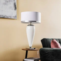 Argon Bordlampe Lund, hvit/opal, høyde 70 cm| Bordlamper