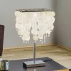 ONLI Bordlampe Makani, krom, med skjelldekor