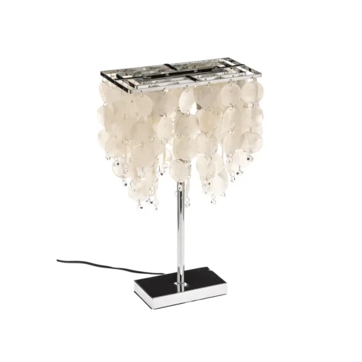 ONLI Bordlampe Makani, krom, med skjelldekor