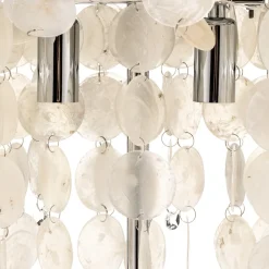 ONLI Bordlampe Makani, krom, med skjelldekor