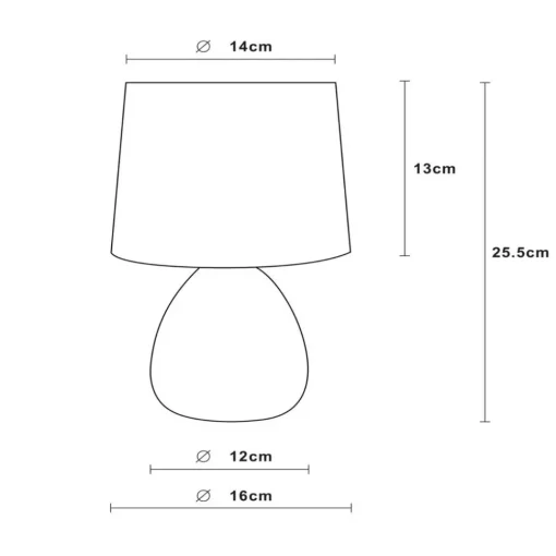 Lucide Bordlampe Marmo med keramikkfot, hvit Outlet