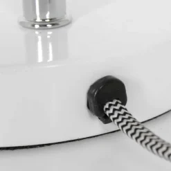 Steinhauer Bordlampe med fjær, hvit, metall, fleksibel arm, med bryter Hot