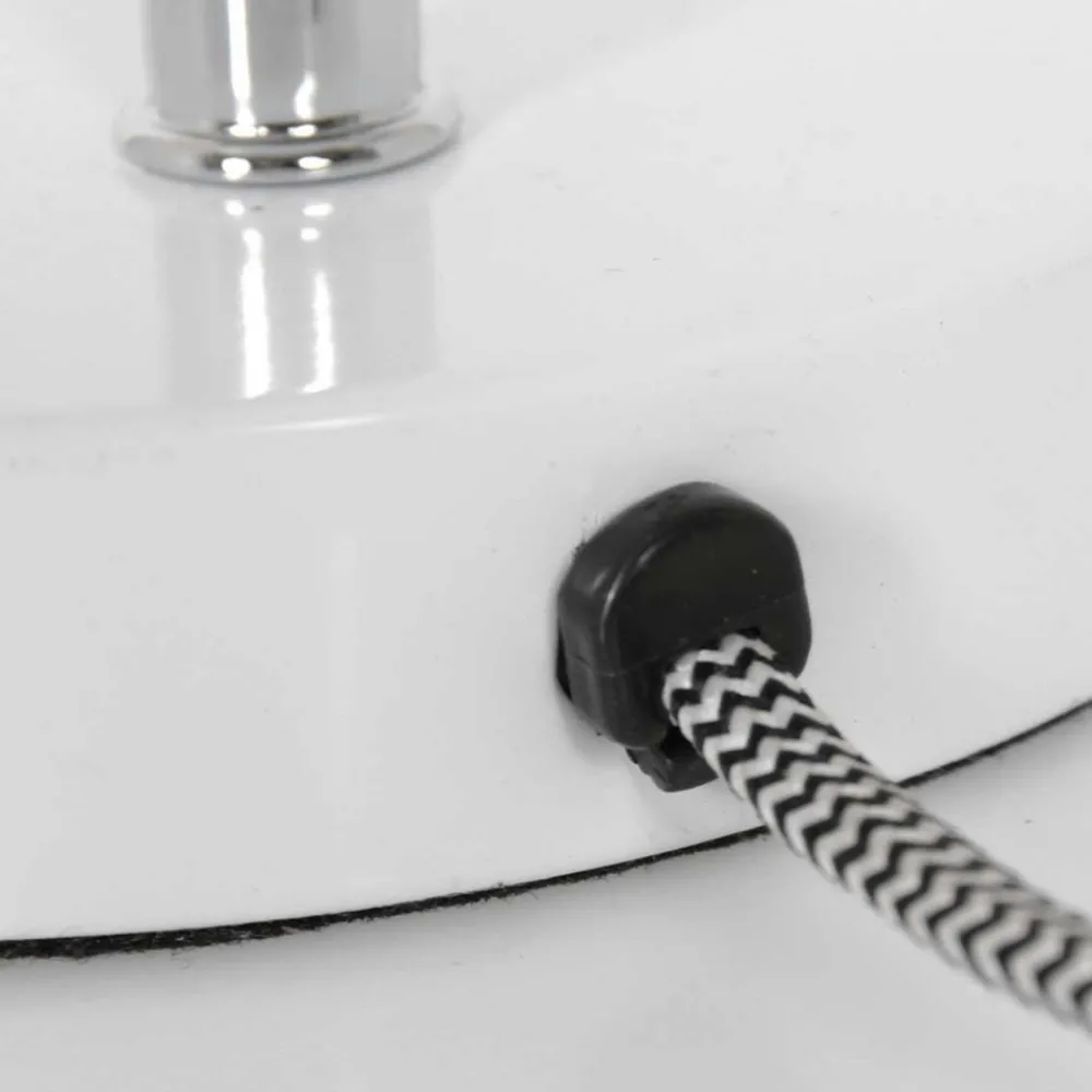 Steinhauer Bordlampe med fjær, hvit, metall, fleksibel arm, med bryter Hot