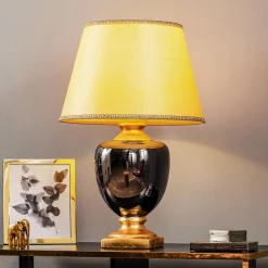 ONLI Bordlampe Mozart i speilgrå/gull| Bordlamper