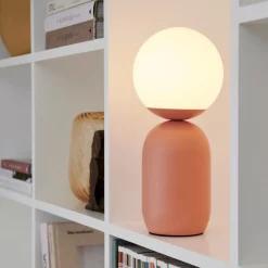 Nordlux Bordlampe Notti av metall og glass, terrakotta Best