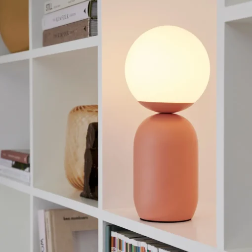 Nordlux Bordlampe Notti av metall og glass, terrakotta Best