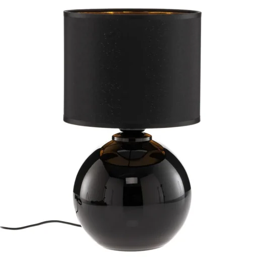 TK Lighting Bordlampe Palla, Ø 20 cm, svart/gull| Bordlamper