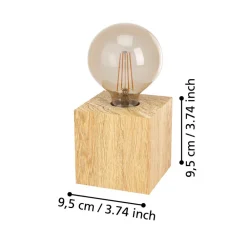 EGLO Bordlampe Prestwick 2 med trekube, natur Sale