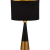 Searchlight Bordlampe Pyramide, svart-kobber| Bordlamper