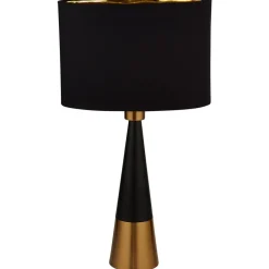 Searchlight Bordlampe Pyramide, svart-kobber| Bordlamper
