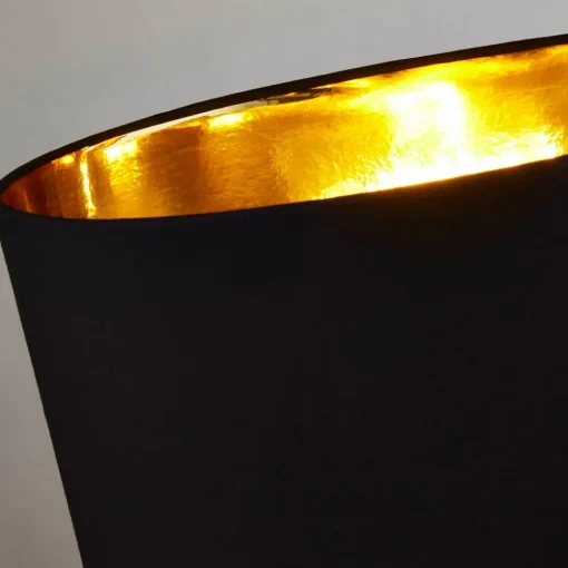 Searchlight Bordlampe Pyramide, svart-kobber| Bordlamper